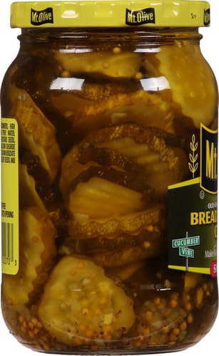 Mt. Olive Bread & Butter Chips Old Fashioned Sweet Fresh Pack Pickles Jar, 16 oz