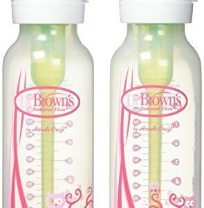 Dr. Brown's 8 oz SN Pink Deco Bottles & Pacifier Gift Set