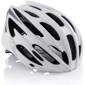 TeamObsidian Airflow Adult Bike Helmet - Lightweight Helmets for Adults with Reinforcing Skeleton - Comfortable and Breathable Cycling Mountain Bike Helmet - White M/L