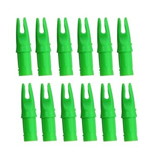 50 pcs green plastic archery arrow nock for inner diameter 7.6mm aluminum arrow shaft