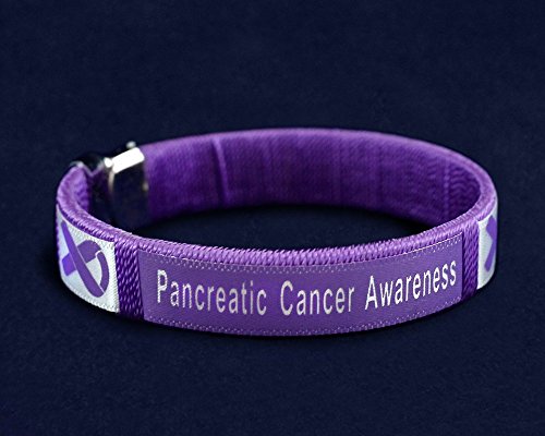 Fundraising For A Cause | Pancreatic Cancer Awareness Bangle Bracelet - Purple Ribbon Bangle for Pancreatic Cancer Awareness Events (1 Bracelet)