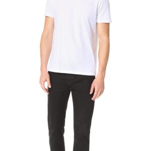 Emporio Armani Men's Cotton Crew Neck T-Shirt, White, Large