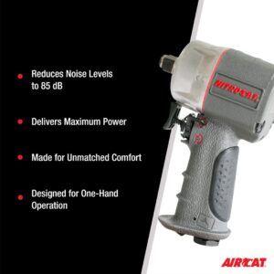 AIRCAT Pneumatic Tools 1076-XL 3/8-Inch NITROCAT Composite Compact Impact Wrench : Low Weight Power Impact Wrench : Tool for Automotive Improvement & Maintenance