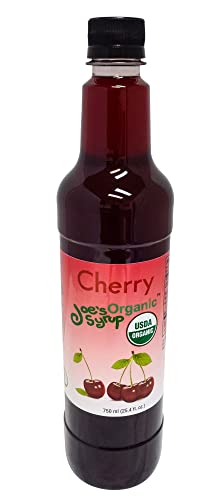 Joe’s Syrup Organic Flavored Syrup, Organic Cherry, 750 ml