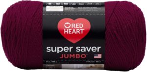 red heart red heart super saver jumbo yarn, burgundy