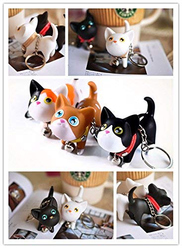 JOYJULY Cat Key Chain Kitten Keyrings for Car Key Chain Kawaii Adorable Bag Pendant,Gift Idea for Girls, Women and Men