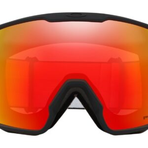 Oakley OO7070-02 Men's Line Miner Snow Goggles, Matte Black, Prizm Torch Iridium, Large