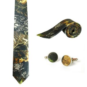 gsqwahs mens ties hunter green tie dark camo army green ties for men camouflage necktie wedding hunting dress oak neck tie forest men's neckties