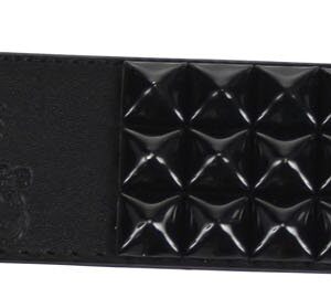 Punk Rock Classic Pyramid Studded Leather Belt by BodyPunks (Large (Waist Size: 33"-37"), Black 3 Row