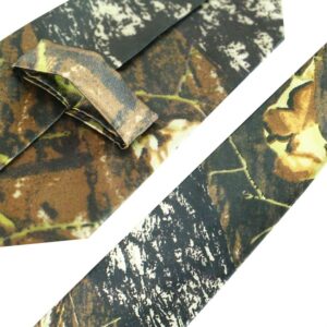 GSQWAHS Mens Ties Hunter Green Tie Dark Camo Army Green Ties for Men Camouflage Necktie Wedding Hunting Dress Oak Neck Tie Forest Men's Neckties