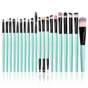 CINIDY 20 pcs Makeup Brush Set tools Make-up Toiletry Kit Wool Make Up Brush Set (black)