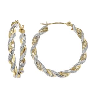 Twisted Two-Tone Hoops