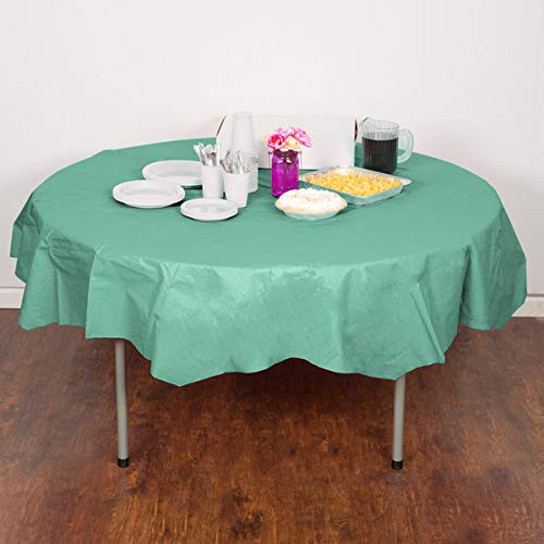 Creative Converting TABLECOVER, OCTY ROUND 82" TIS/POLY, Green