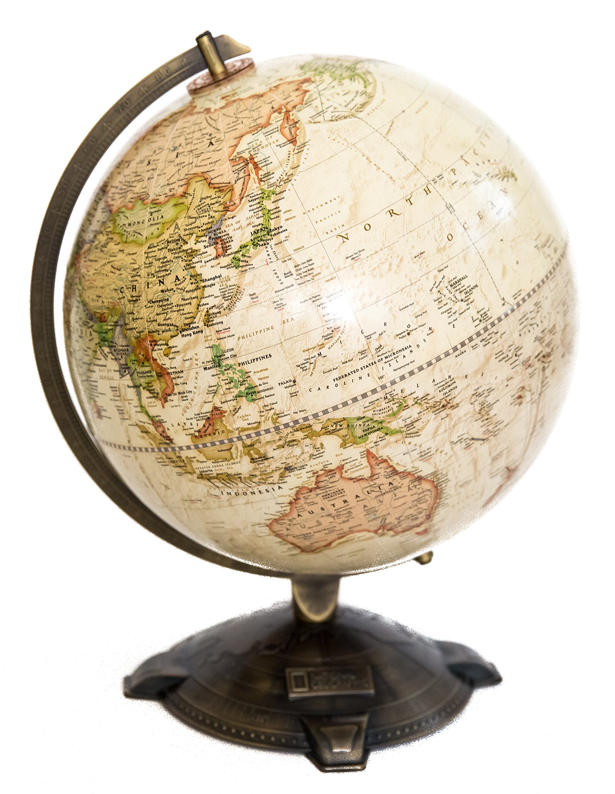 National Geographic Antique Globe 12". Made in The USA