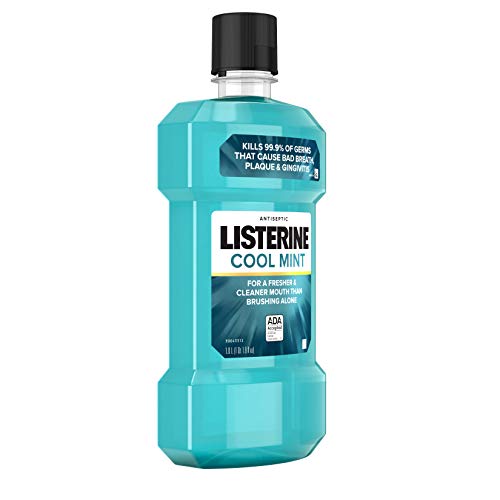 Listerine Antiseptic Mouthwash, Cool Mint 33.8 oz (Pack of 2)