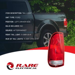 RAREELECTRICAL New Left Tail Light Compatible With Ford F-150 F-250 1997-2004 By Part Numbers Fo2800117 F85z-13405-Ca F85z 13405 Ca F85z13405ca