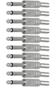 cess 1/4 inch ts audio phono tone male plug cable connector - 1/4" 6.35mm ts guitar cable plug (jcx) (10 pack)