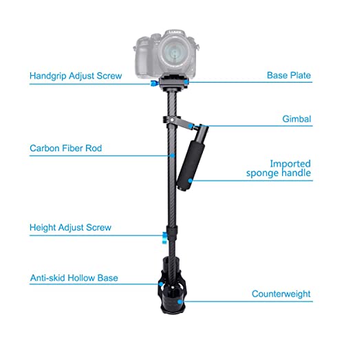 YELANGU S60T Carbon Fiber Handheld DSLR Camera Stabilizer