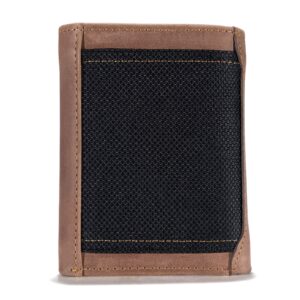 Carhartt Men's Rugged Leather Triple Stitch Wallets, Available in Multiple Styles, Brown (Trifold), One Size