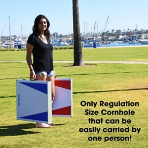 GoSports Classic Regulation Size Cornhole Set - Includes 8 Bean Bags & Rules