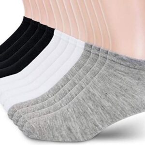 I&S Women's 12 Pack Low Cut No Show Athletic Socks - Women's Socks Size 9-11 (Set of 12 (Asst))