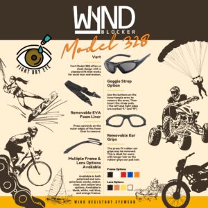 WYND Blocker Vert Motorcycle & Boating Sports Wrap Around Polarized Sunglasses (Black/Smoke Lens)