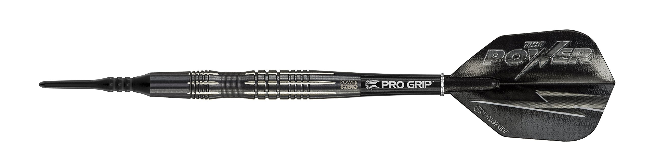 Target Darts - Phil Taylor Power 8Zero Black Titanium 20G Soft Tip Darts