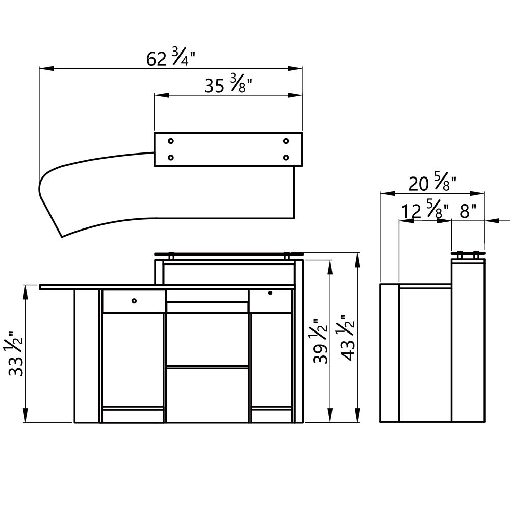 Reception Desk Receptionist Counter Reception Area Desk GATTINO