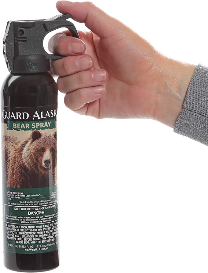 Guard Alaska 9 oz. Bear Spray Repellent with Belt Clip Holster and Pepper Defense 1/2 oz. Pepper Spray - Maximum Strength Formula for Hiking, Camping, Outdoors, Self Defense