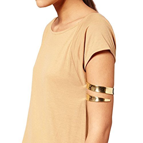 ALoveSoul Adjustable Gold Upper Arm Jewelry Cuff Bracelet Armlet Armband Bangle