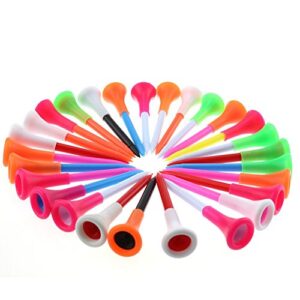 Rubber Cushion Top Plastic Golf Tees mixed colors Pack of 50pcs (3-1/4")