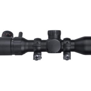 Monstrum 2-7x32 Rifle Scope with Rangefinder Reticle and Medium Profile Scope Rings | Black