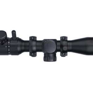 Monstrum 3-9x32 Rifle Scope with Rangefinder Reticle and Medium Profile Scope Rings | Black