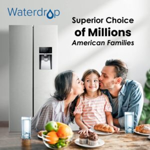 Waterdrop Plus UKF8001 NSF 401, 53 Certified Refrigerator Water Filter, 𝐑𝐞𝐝𝐮𝐜𝐞 𝐏𝐅𝐀𝐒, Replacement for Whirlpool® Everydrop® Filter 4, EDR4RXD1, Maytag UKF8001AXX, 3 Filters (Package May Vary)