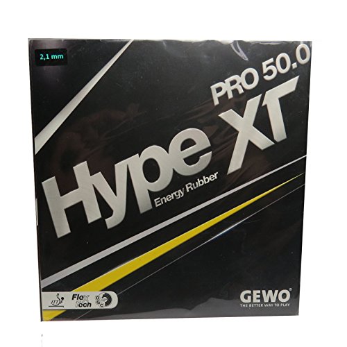 GEWO Hype XT PRO 50.0 Table Tennis Rubber, Red, 2.1 mm. Sponge Thickness