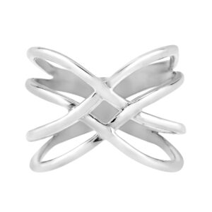 aeravida exotic puzzle weave quad band .925 sterling silver ring (8) | modern ring for women | fashion jewelry