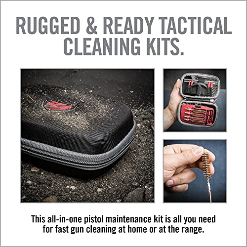 Real Avid Handgun Cleaning Kit and Cleaning Mat Combo Complete Pistol Cleaning Kit with Parts Tray and Gun Cleaning Supplies for 22, .357, .38, .380, 9mm, .40, .41, .44 and .45 Caliber Gun Cleaning