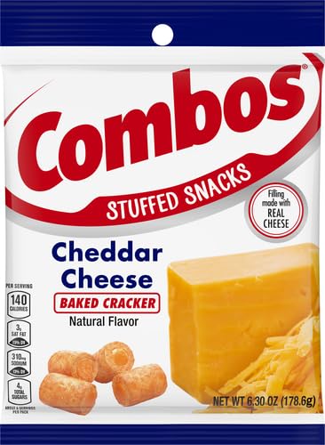 COMBOS Cheddar Cheese Cracker Baked Snacks 6.3-Ounce Bag