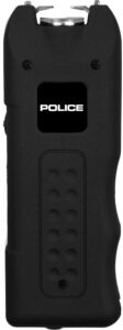 police 628 stun gun with led flashlight and siren alarm, black