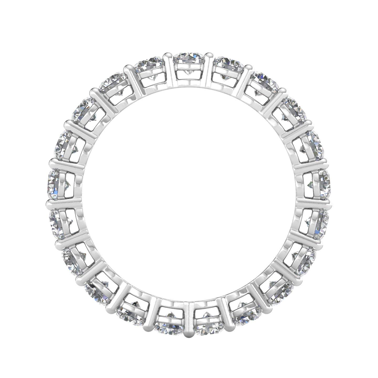 2.00 Carat TW Natural Diamond Eternity Band in 14k White Gold (H-I, I2-I3)