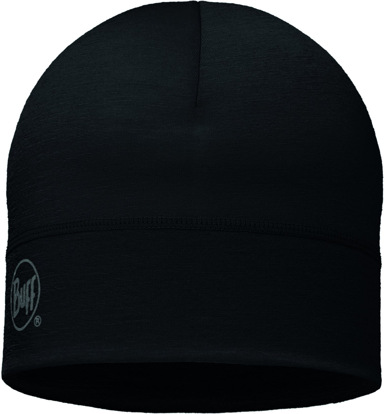 Black Merino Wool Beanie