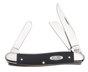 case xx wr pocket knife black synthetic medium stockman item #22413 - (2318 ss) - length closed: 3 5/8 inches