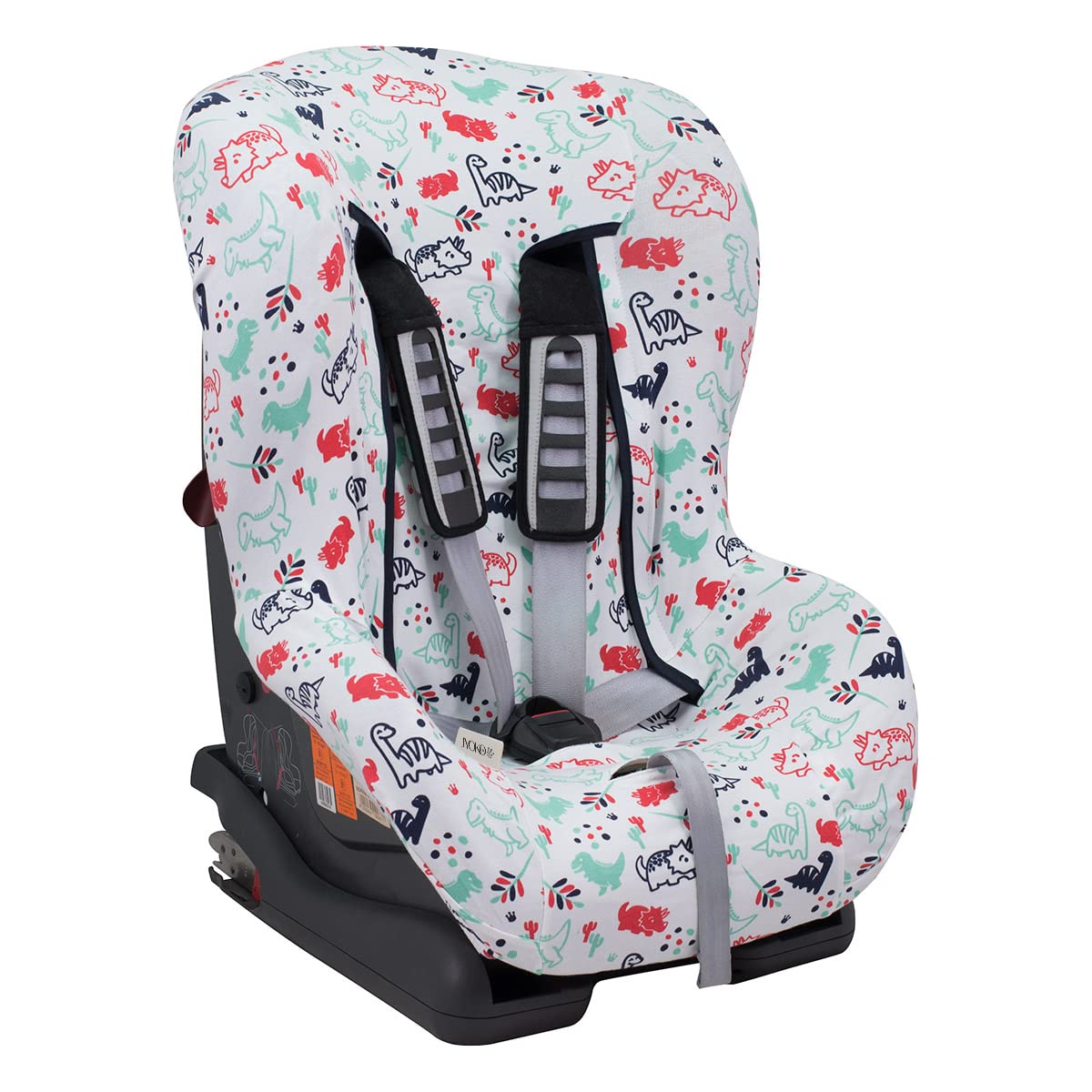 JYOKO Kids Cover Liner Universal for Car seat Compatible with Britax, Chicco, Mico (Without Head Support) (Dino Party)