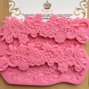 Anyana flower sugar edible vine royal lace wedding cake silicone Embossing Mould fondant impression mat decorating Medallion mold gum paste cupcake topper icing candy imprint sugarcraft mould set of 3