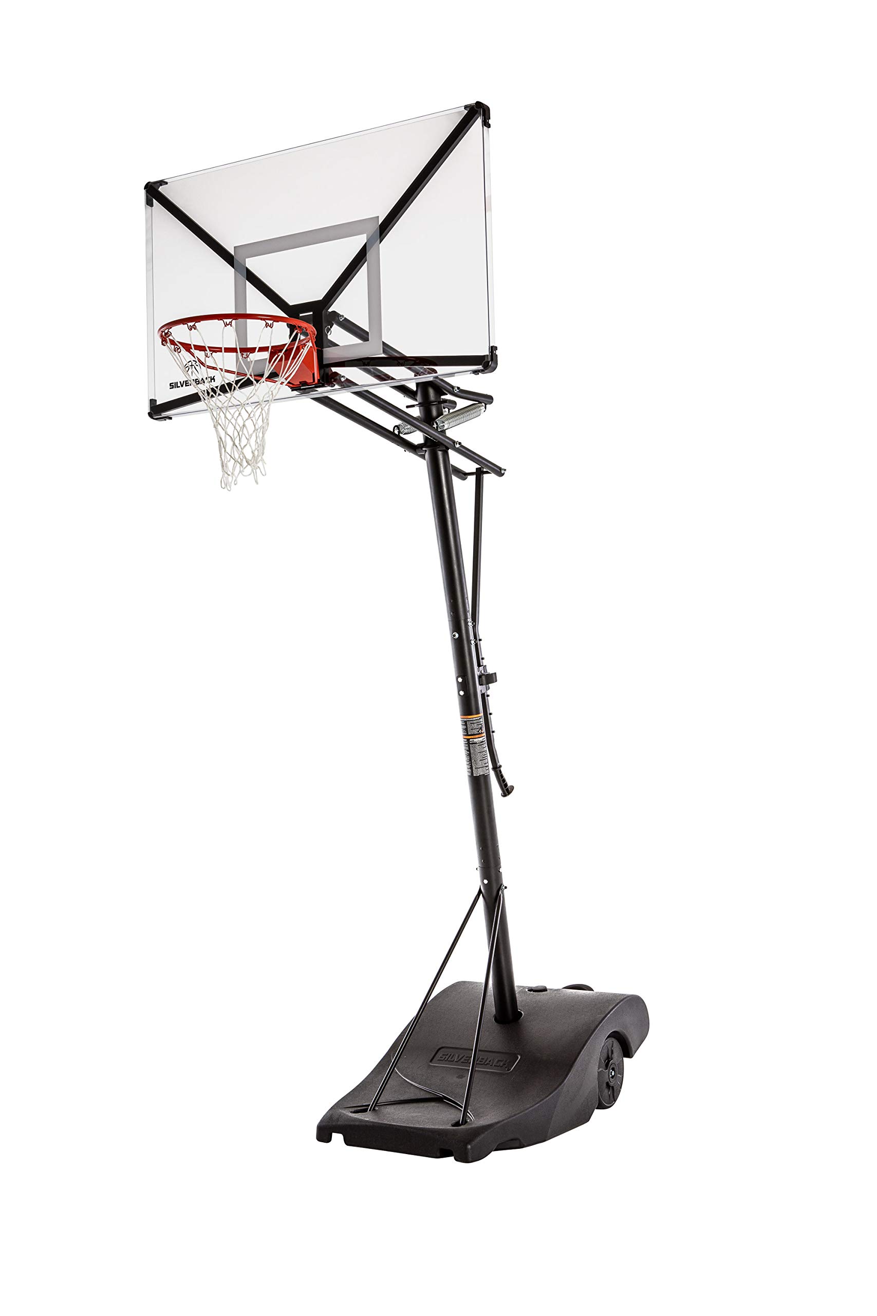 Silverback NXT Portable Adjustable 10ft Outdoor Basketball Hoop - 50" and 54" Basketball Goal Backboard Available - Assembles in 90 Minutes