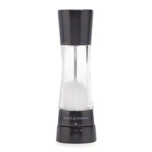 COLE & MASON Derwent Salt Grinder - Gunmetal Mill Includes Gourmet Precision Mechanism and Premium Sea Salt