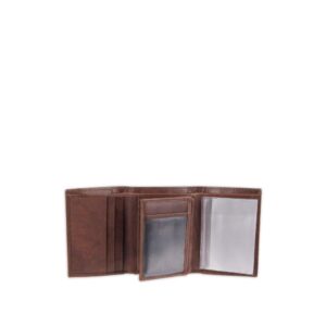 Kenneth Cole REACTION mens - Rfid Genuine Leather Slim Trifold With Id Window and Card Slots Wallet, Brown, One Size US