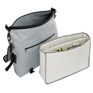 BriefSak Waterproof Briefcase/Messenger Bag, 500D PVC, Size XL, Fits Laptops up to 17.5" (Grey)