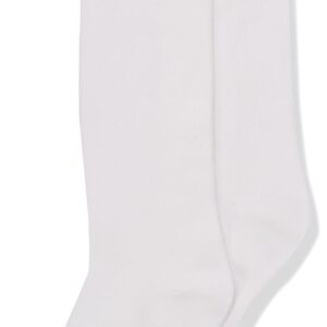 Jefferies Socks Girls' Little Ruffle Knee High, White, Small