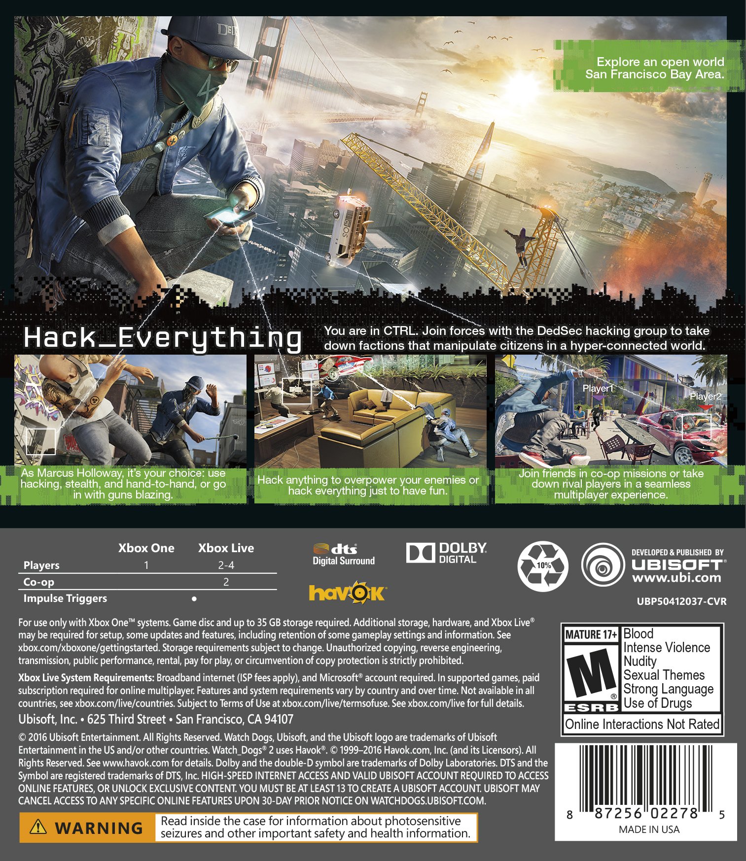 Watch Dogs 2 - Xbox One